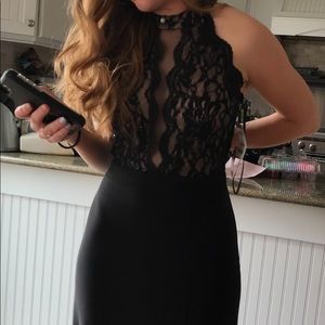 Black lace prom dress!